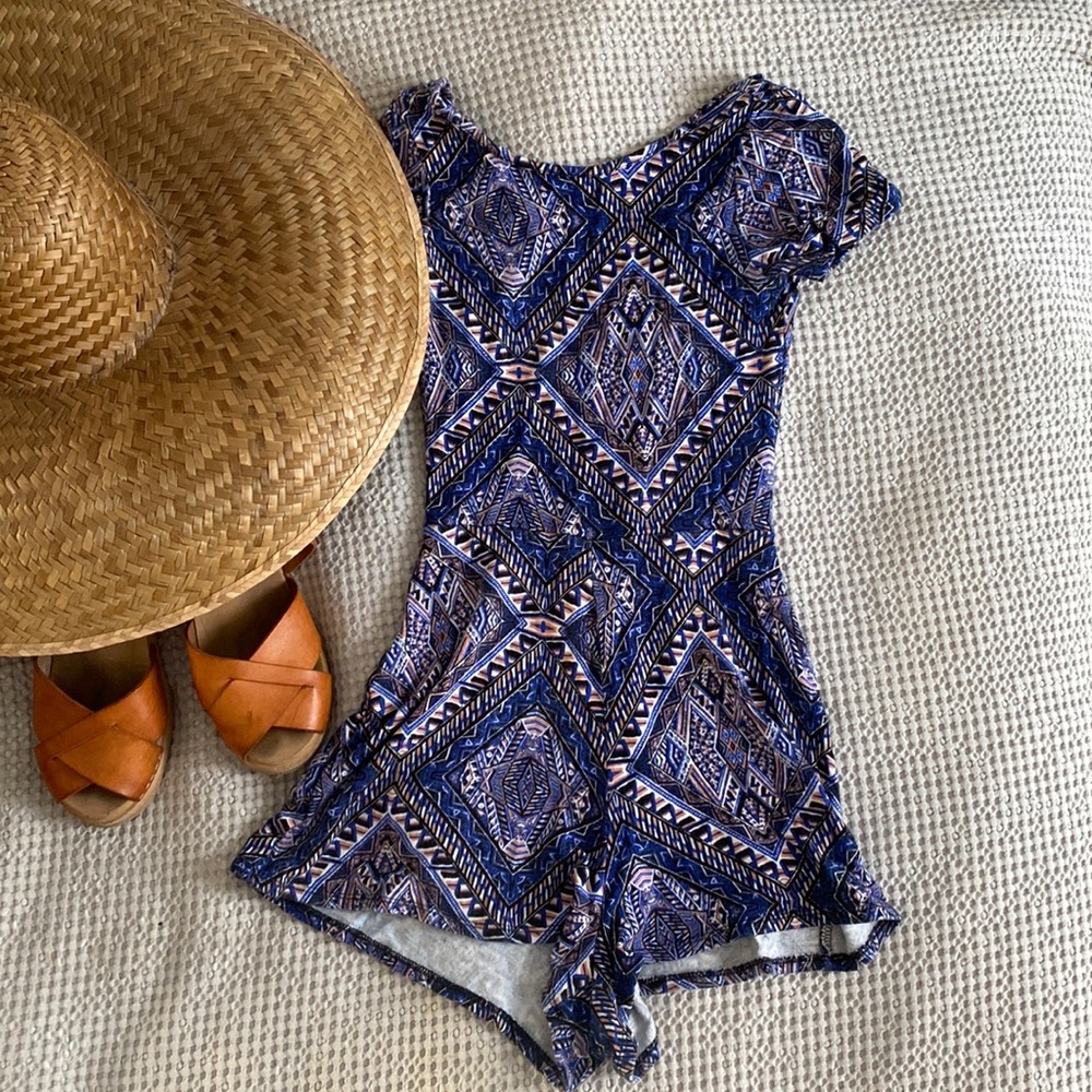 Cheeky Patterned Vacation Romper